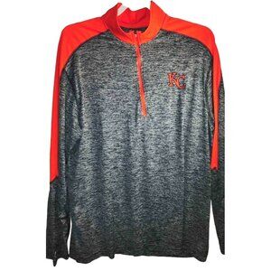 Holloway KC 1/4 Zip Pullover Mens XL Gray/Orange Polyester